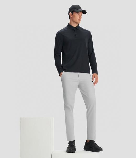 点此购买 迪桑特DUALIS都市通勤春秋季简约轻薄男款长袖POLO衫 ly 308502 商品图5