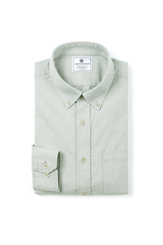 占姆士法兰绒衬衫男长袖中青年格子英伦风商务休闲新款衬衫春季 商品图11