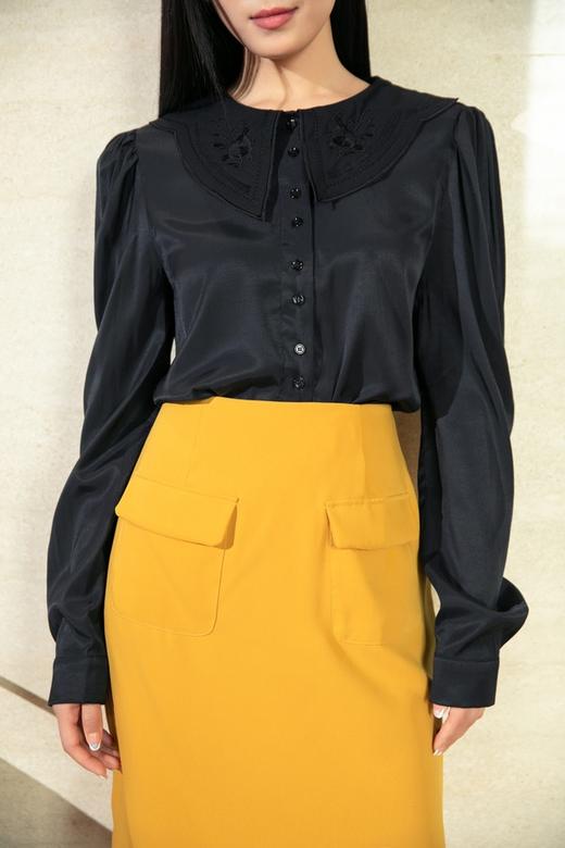 amadella 黑色刺绣娃娃领衬衣 11432 商品图3