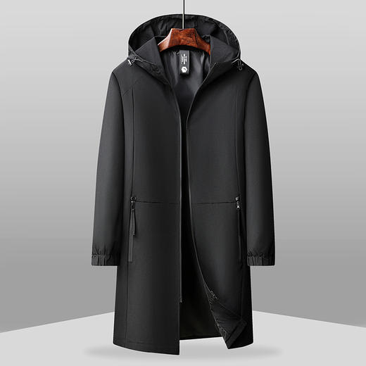 【特大码】【新款DPX】360斤大依优型大码中长款连帽风衣潮流加肥加大码上衣外套休闲男士 商品图10