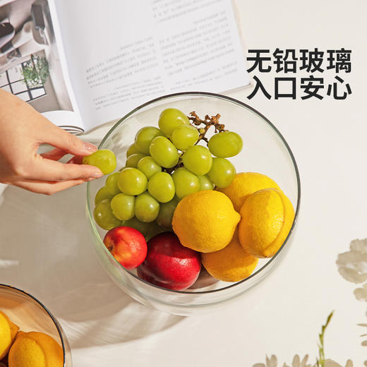 摩登主妇水果盘客厅茶几家用高端精致高颜值玻璃糖果干果盘零食盘 商品图2