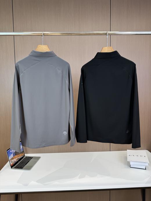 点此购买 迪桑特DUALIS都市通勤春秋季简约轻薄男款长袖POLO衫 ly 308502 商品图1