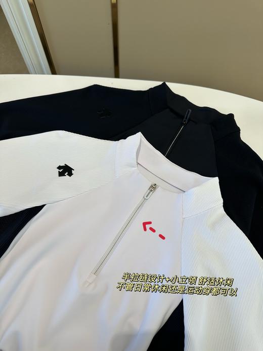 点此购买 迪桑特春秋季女士半拉链高弹长袖针织衫 qk 308531 商品图9