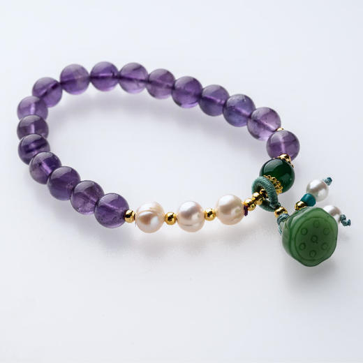 遇贵人-紫水晶珍珠手串(现货顺丰快递） 商品图4