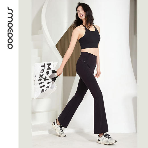 2025春夏SMOEDOD/水沐伊朵瑜伽健身微喇裤带口袋高腰收腹提臀显瘦修身6625 商品图4