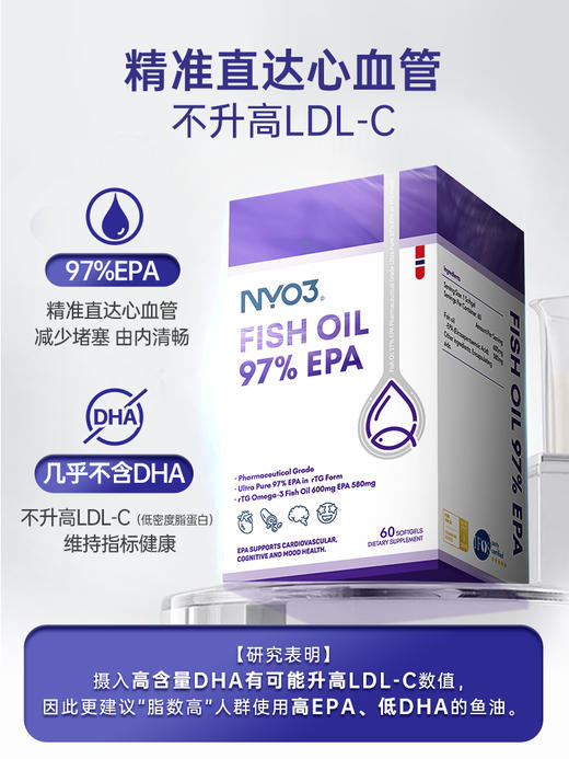 【2盒起拍】NYO397高纯度EPA情绪调节鱼油胶囊Omega3 商品图1