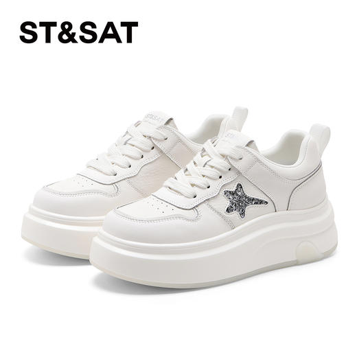 星期六时尚休闲星星厚底增高舒适板鞋SSD1112C2X 商品图5