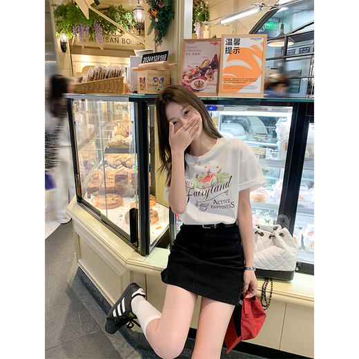 <曾小咸推荐>白色印花短袖 日常119.99/件 立减60 秒杀59.99/件！！ 商品图4