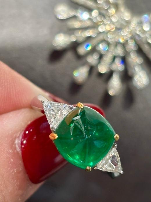 4.39ct糖塔祖母绿戒指 商品图0