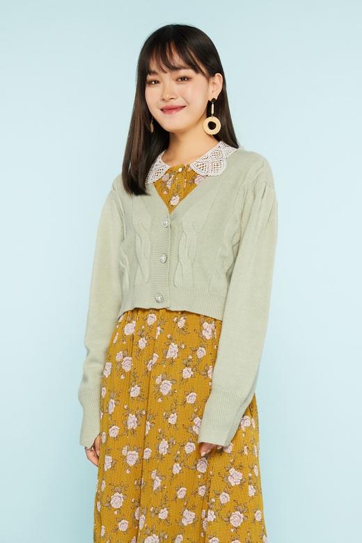 L.Fleuri 珠宝纽扣针织开衫 11435 商品图0