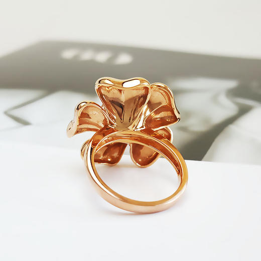 【天然正品】AU750精品玫瑰金镶4.16ct粉色摩根石花朵戒指10号（戒圈可改）女士现售价：7280！050225NJM15 商品图5