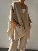 ZAANLI｜ZN60003 杏驼/既白 双面穿细腻感羊绒羊毛针织披肩外套 商品缩略图0