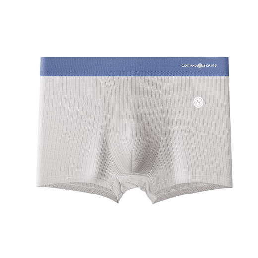 纯棉男士内裤舒适纯棉平底裤青少年男式内裤透气抗菌四角裤衩批发 商品图4