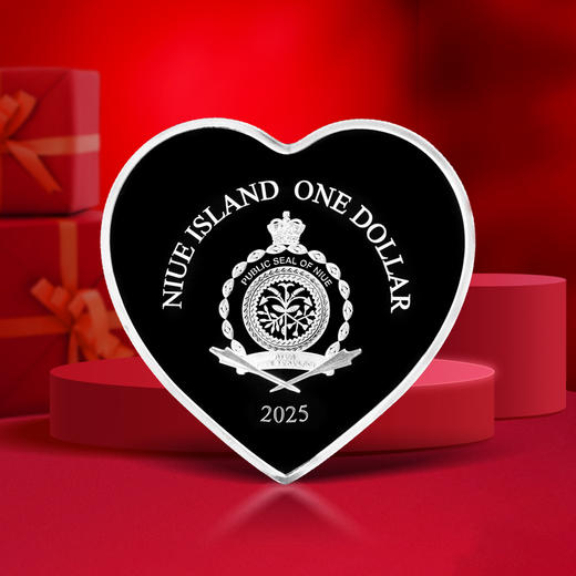 【新币发行】2025年纽埃情人节纪念币·粉色小熊 商品图2