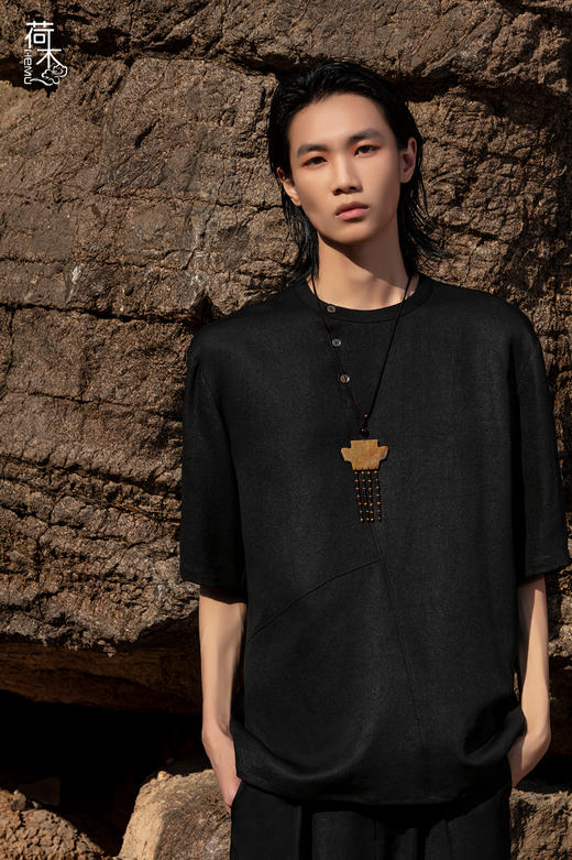 荷木HEMU丨[MEN]墨寻·短袖上衣 商品图1