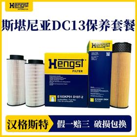 汉格斯特斯堪尼亚G系列D13发动机机滤D624柴滤D197-2套装