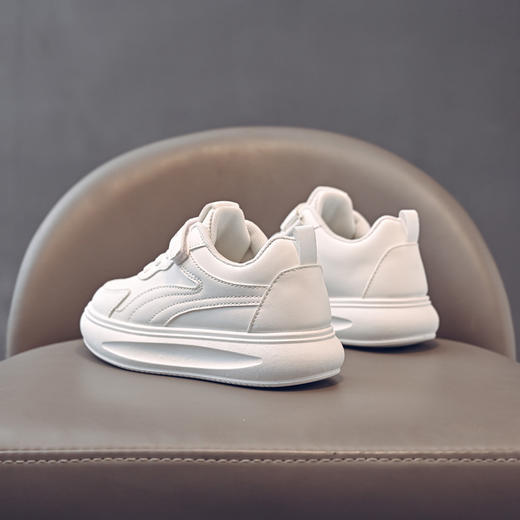 儿童秋季小白鞋运动鞋男女童软底中大童皮面透气防滑轻便百搭小白鞋24-38码 商品图9