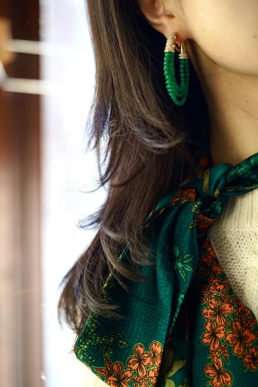 耳饰「绿玉髓」 商品图0