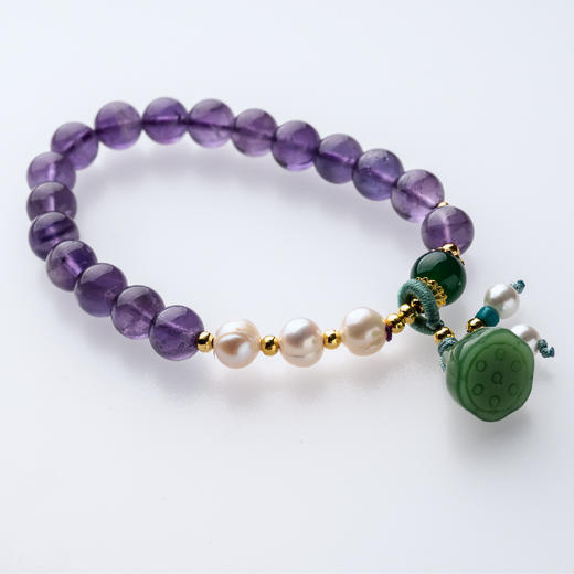 遇贵人-紫水晶珍珠手串 商品图3