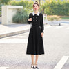 气质优雅撞色小翻领，长袖修身显瘦连衣裙HMQY2890 商品缩略图2