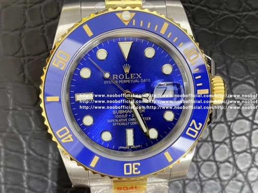 N厂v10包金版水鬼！top品质！非壕勿扰！V10版！劳力士经典SUB系列，蓝水鬼间金款，市场好版本 ！材质真正18K包金，搭载原装进口2836机械机芯 ，更高要求可选装瑞士进口机芯（eta机芯） 商品图13