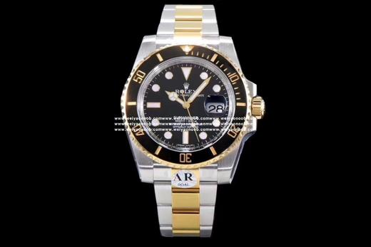 AR神之作 超越不可能 “劳。力。士潜航者系列 具代表的作品, 潜航者水鬼系列, 经典的蚝式表壳表带。间金水鬼2824机🔥40毫米904L精钢蚝式钢表壳，识别度高, 运动却不乏正式感。正品原版开模❕ 商品图0