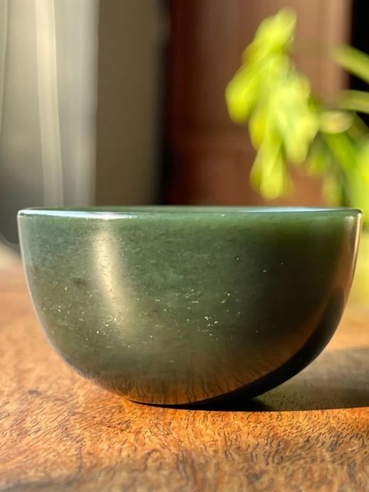 和田碧玉雕敝口杯，顺丰包邮 商品图14