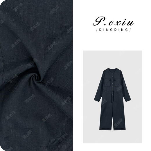亚麻工装风复古高级感气质连体裤 W-62698 商品图0