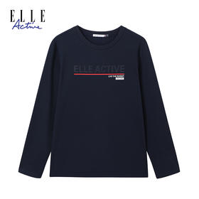 ELLE Active男士针织长袖衫秋冬基础简约休闲圆领上衣