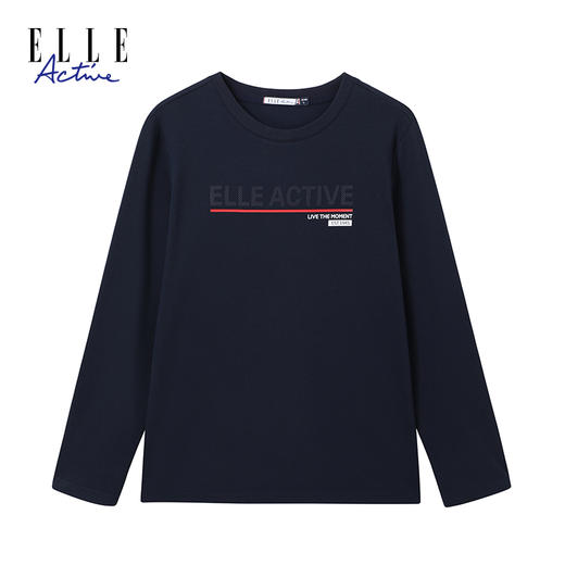 ELLE Active男士针织长袖衫秋冬基础简约休闲圆领上衣 商品图0