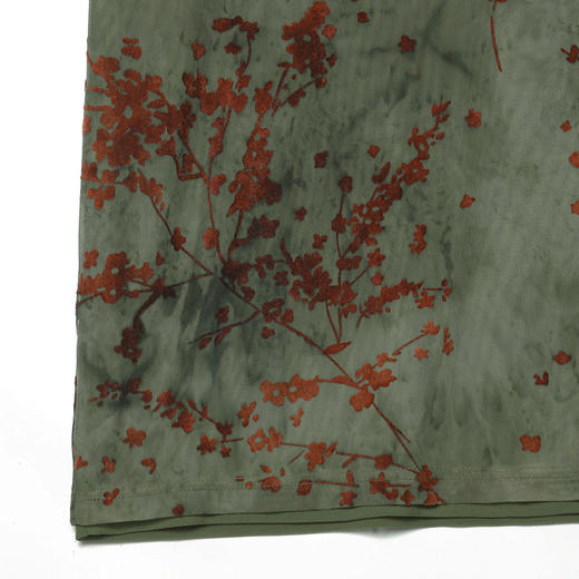 T338新款国风花卉双层T恤男女夏季休闲时尚宽松短袖情侣百搭上衣 商品图3