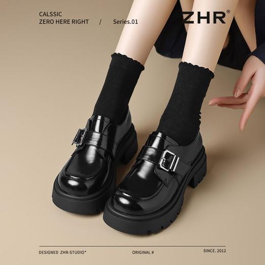 ZHR则则厚底乐福鞋2025新款气质百搭小皮鞋英伦学院风单鞋ins女鞋 商品图6