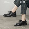 ZHR真皮单鞋女2025新款简约英伦小皮鞋时尚ins乐福鞋系带软底单鞋 商品缩略图6