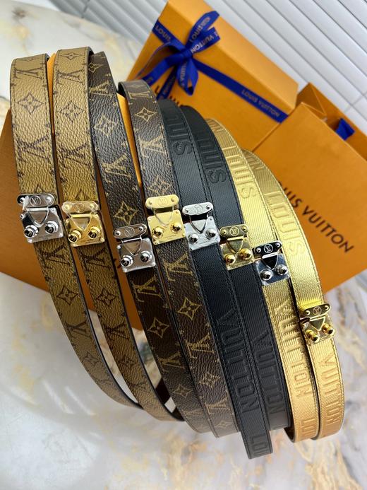 驴家 女士新款腰带，老花搭配小牛皮自动带🐂腰带，长度自由调节，精致小巧 商品图1