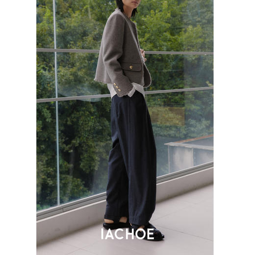 棉仓3571518003-IACHOE抽绳阔腿休闲裤 商品图3