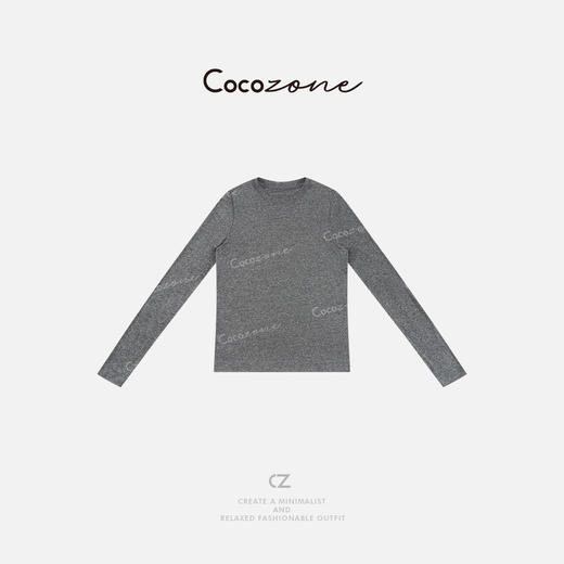 COCO ZONE 春季简约休闲女式圆领透气长袖T恤CD1A0019 商品图1