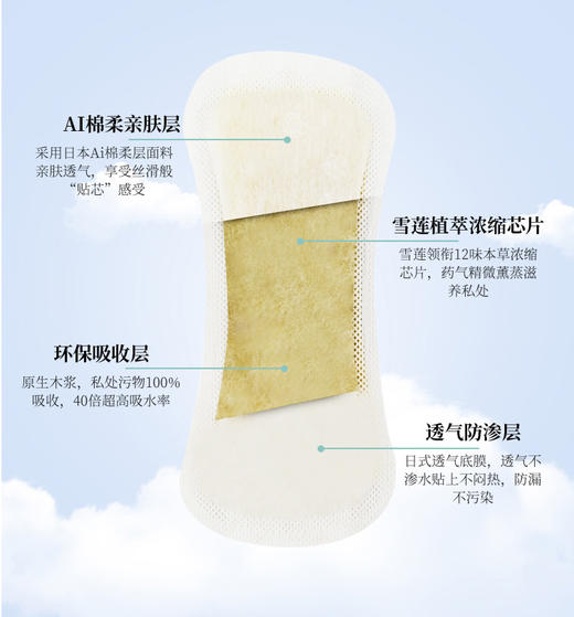 🔴丁教授雪莲圣贴药垫🔴  ✊第五代升级抗菌护垫 商品图3