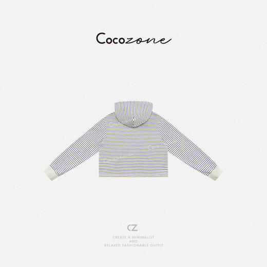 COCO ZONE 2025早春撞色条纹抽绳连帽卫衣CD1A0145 商品图1