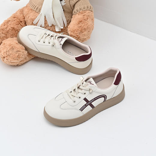 经典鲨2025年春季新品时尚拼色一脚蹬平底舒适跑步休闲鞋女KW233-517071 商品图2