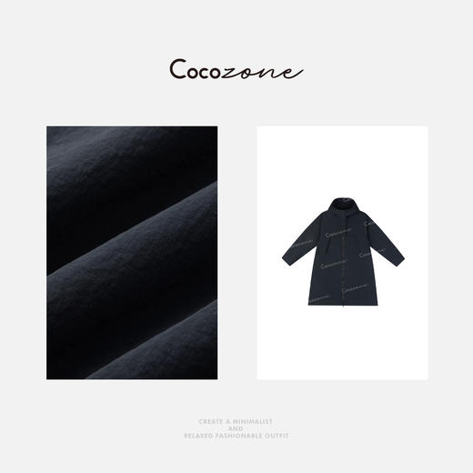 COCO ZONE “德尔文”2025新款运动风立领拉链长款外套CD1A0122 商品图2