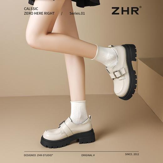 ZHR则则厚底乐福鞋2025新款气质百搭小皮鞋英伦学院风单鞋ins女鞋 商品图9