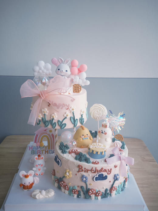 「女孩」错层 杯子兔 奶油霜小动物 商品图0