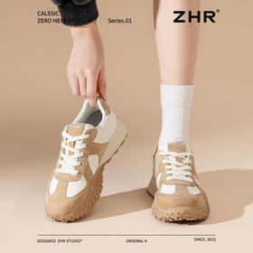 优选丨ZHR则则复古德训鞋女春季新款软底增高休闲女鞋轻量百搭阿甘鞋女