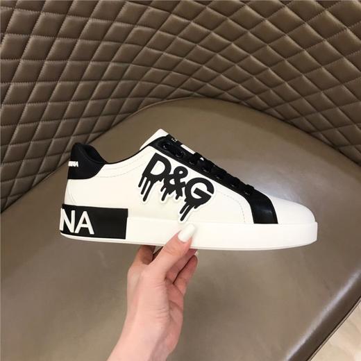 欧洲站dg男鞋新款低帮拼色黑白经典时尚休闲运动鞋英伦潮鞋 商品图4