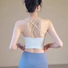 【限时秒】YOGACODE【火树银花系列】前胸褶皱瑜伽服背心女带胸垫修身显瘦美背DWC115033 商品缩略图4