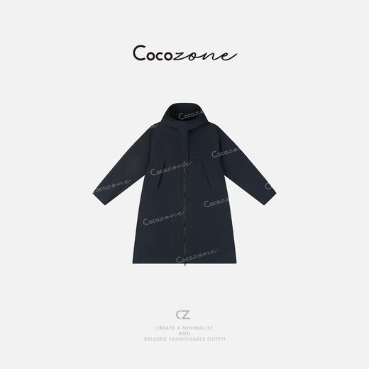 COCO ZONE “德尔文”2025新款运动风立领拉链长款外套CD1A0122 商品图0