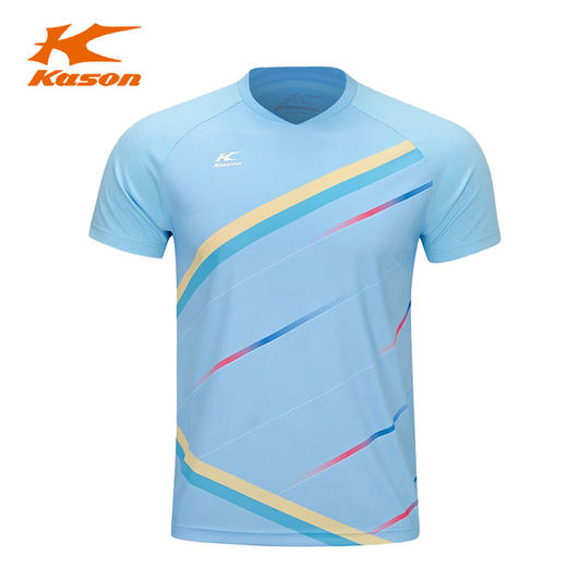 李宁凯胜羽毛球服比赛服夏季新款短袖T恤比赛速干服舒适透气不贴身运动服 FAYT007-2蓝色T恤 商品图2