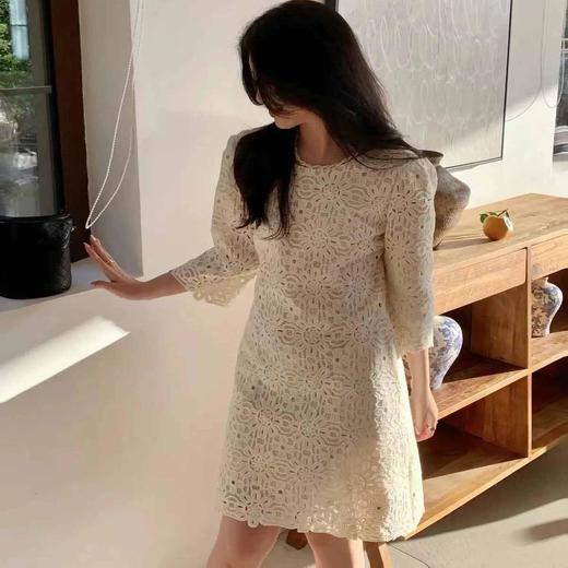 顺丰包邮洛诗琳41123法式镂空连衣裙2025春季新款气质蕾丝裙273 商品图1