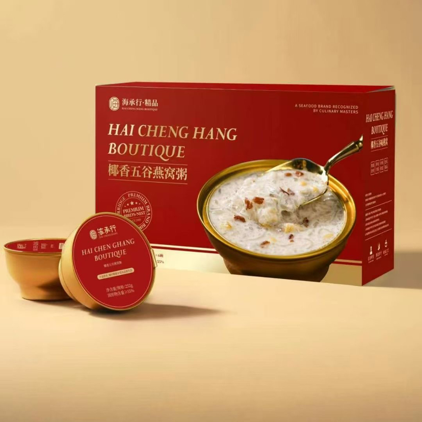 谷梁心选 ｜海承行·椰香五谷燕窝粥——线下门店会员尊享，252g*1碗*6碗*1提