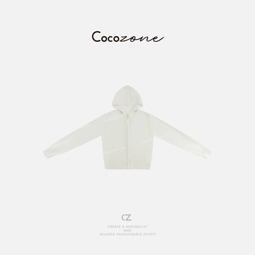 COCO ZONE 早春慵懒风薄款连帽拉链针织开衫CD1A0071 商品图2